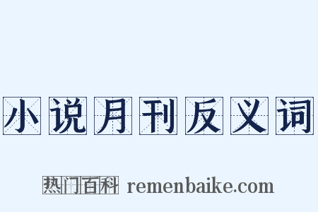 小说月刊反义词是什么意思的图片